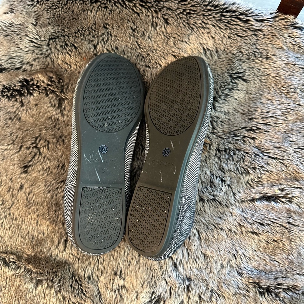 Rothy’s Birdseye Round Grey Retired Color Knit Washable ballet flats, Size 8 - Picture 5 of 10